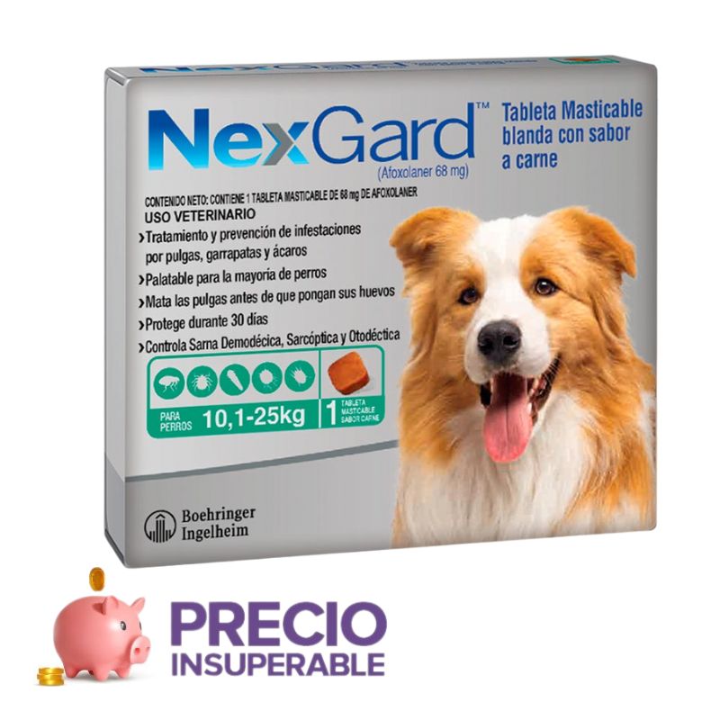 NEXGARD - PERROS DE 10 HASTA 25 KG