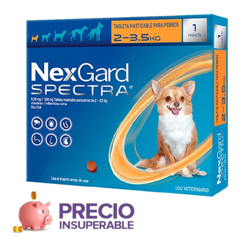 NEXGARD SPECTRA - TABLETA MASTICABLE PARA PERROS