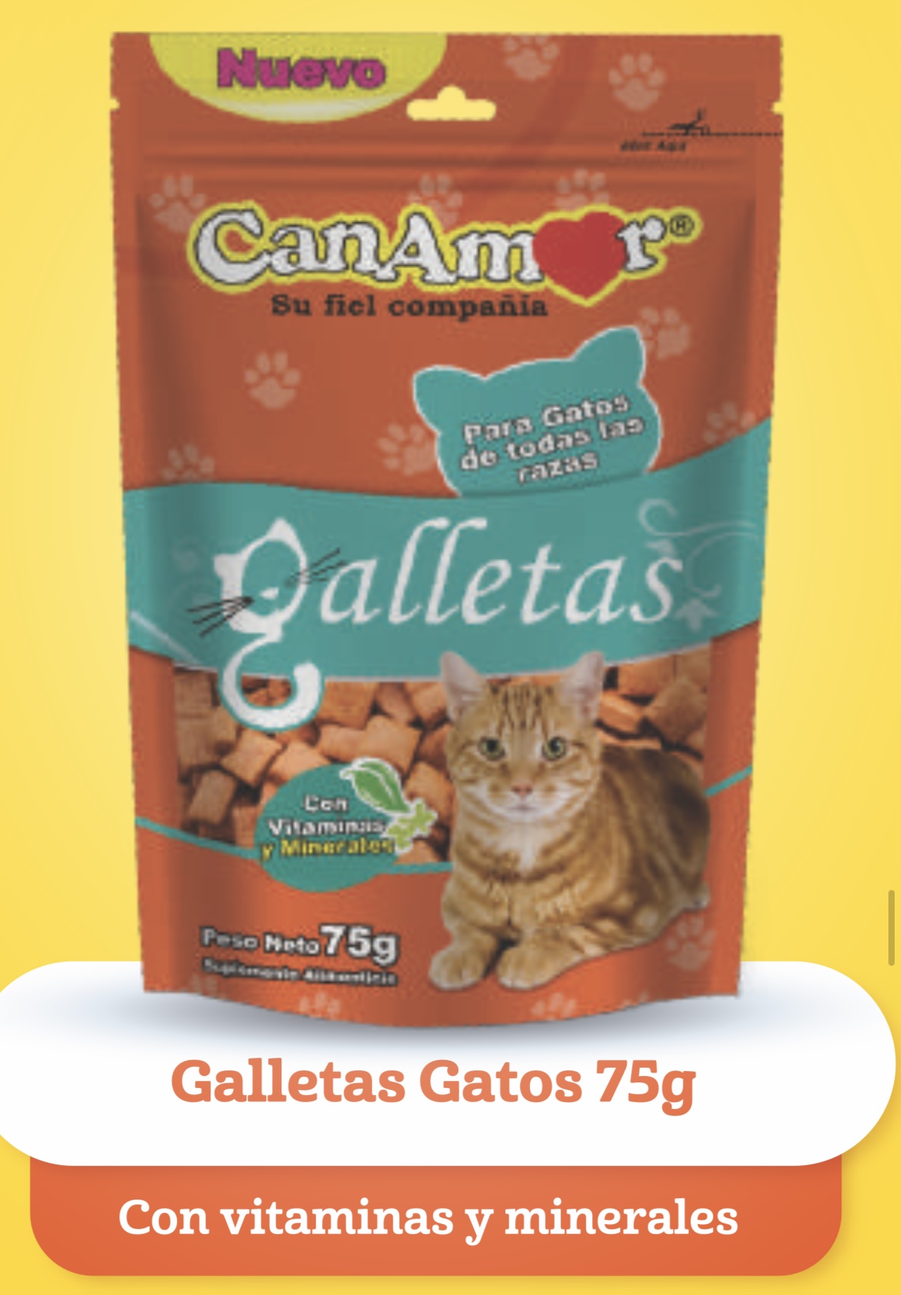 GALLETAS GATOS 75g CAN AMOR