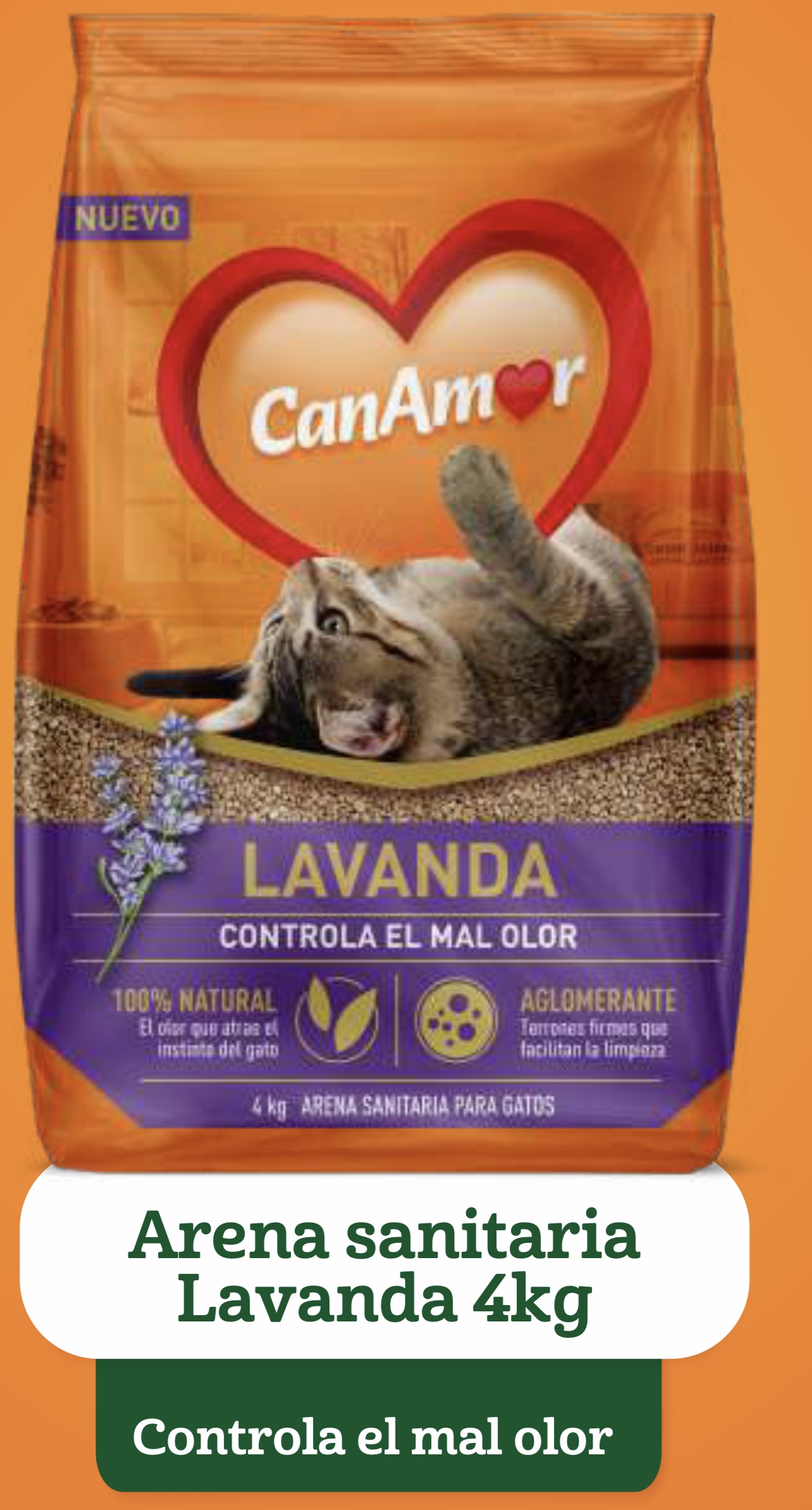 ARENA SANITARIA CLÁSICO/LAVANDA CAN AMOR 