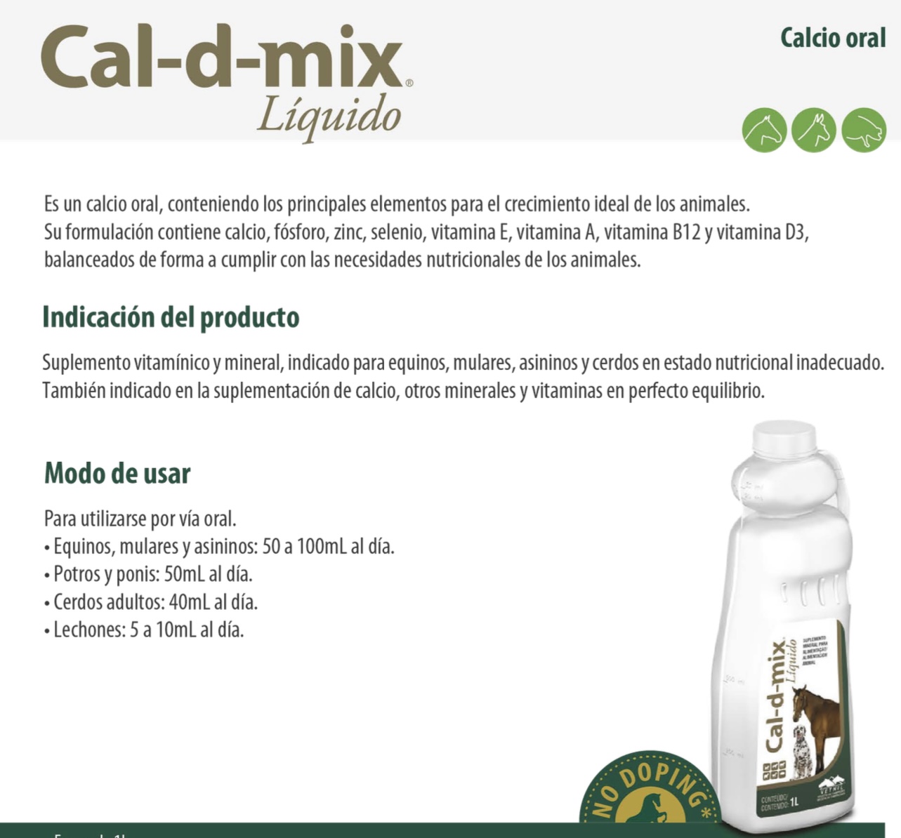 VETNIL CAL-D-MIX LÍQUIDO 1Lt