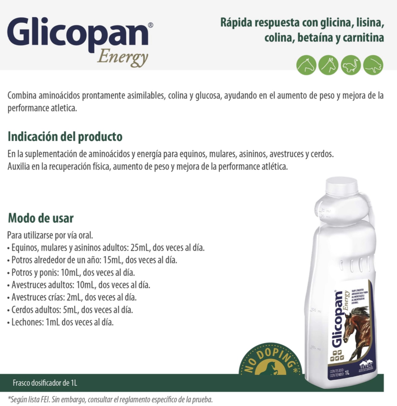 VETNIL GLICOPAN ENERGY 1Lt