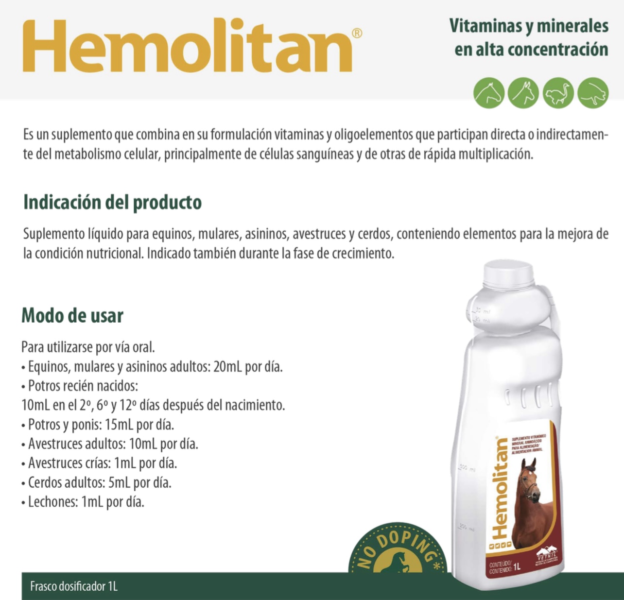 VETNIL HEMOLITAN 1Lt