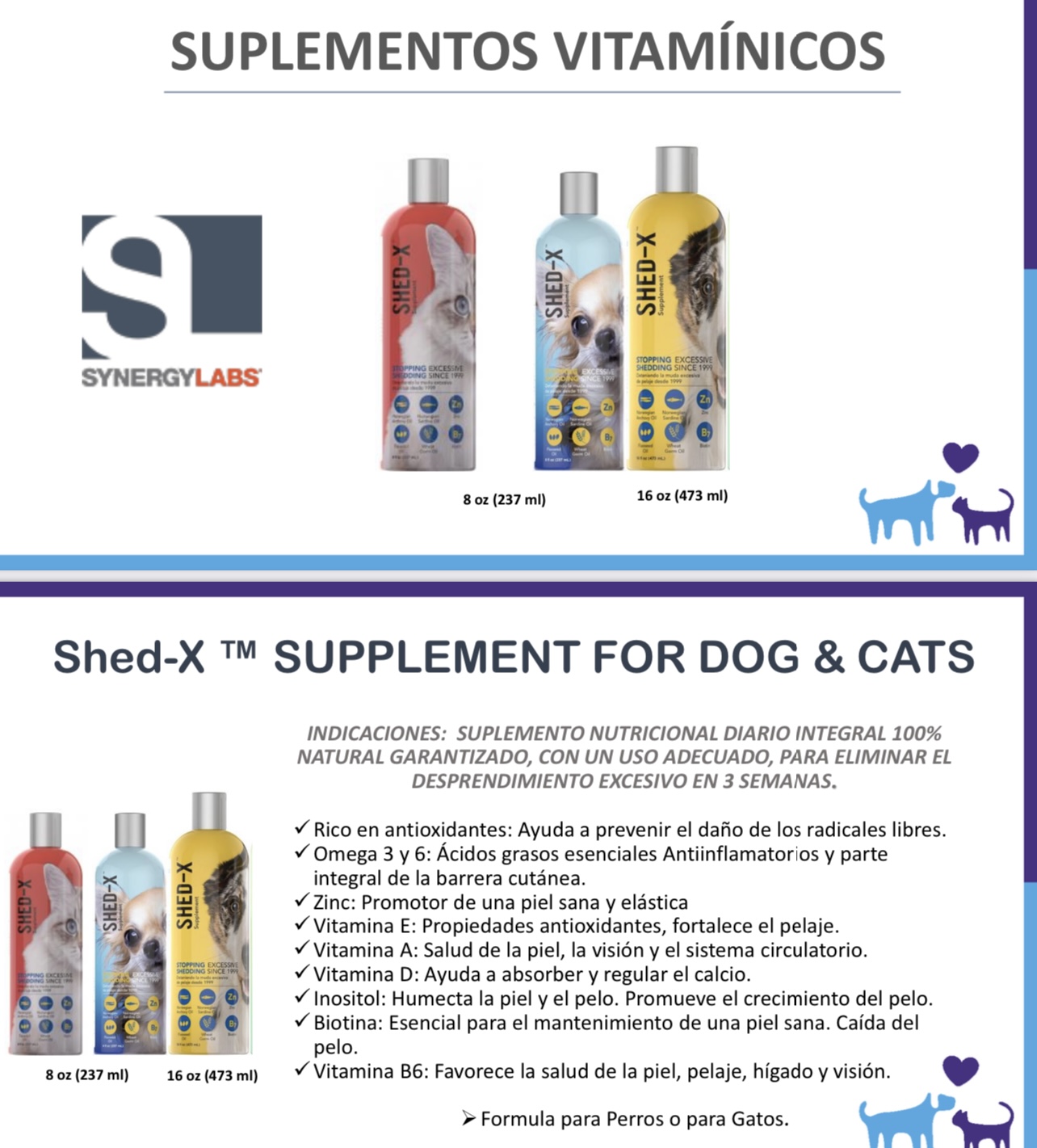 SHED-X SUPLEMENTO CATS 