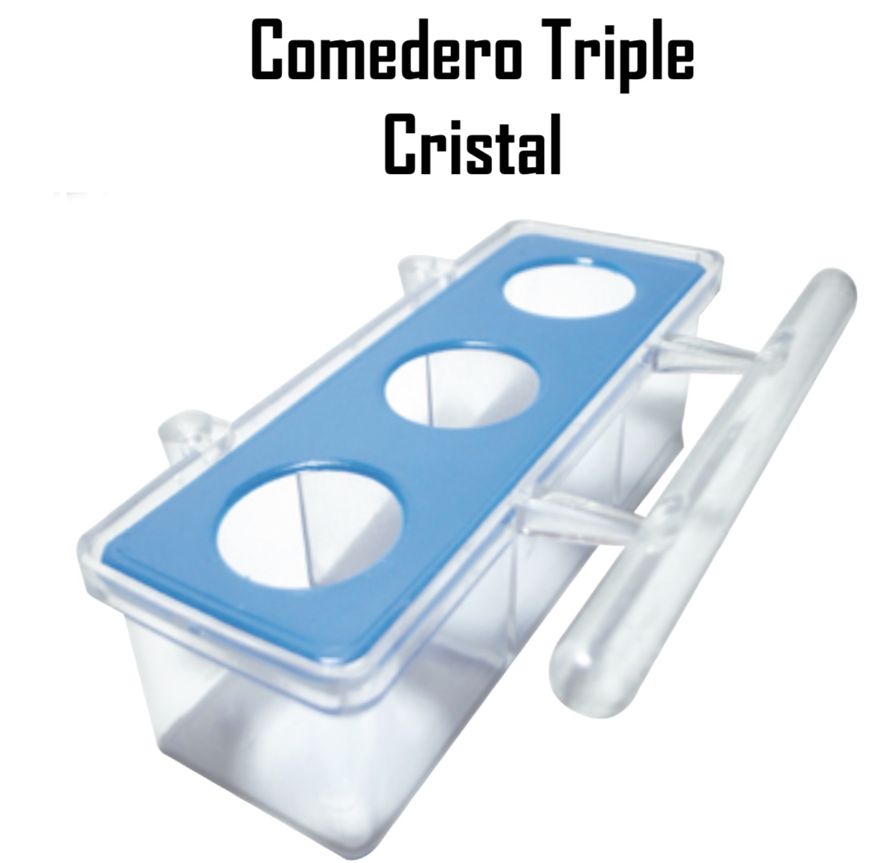 COMEDERO TRIPLE CRISTAL 