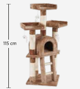 GIMNASIO PARA GATO 40X40X115CM MARRON