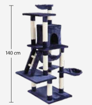 GIMNASIO PARA GATO 60X48X140CM AZUL