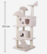 GIMNASIO PARA GATO 50X50X143CM BLANCO