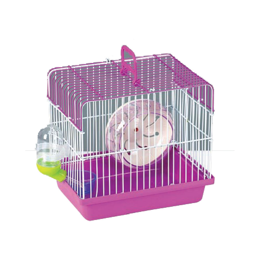 JAULA PARA HAMSTER MORADA CUADRADA