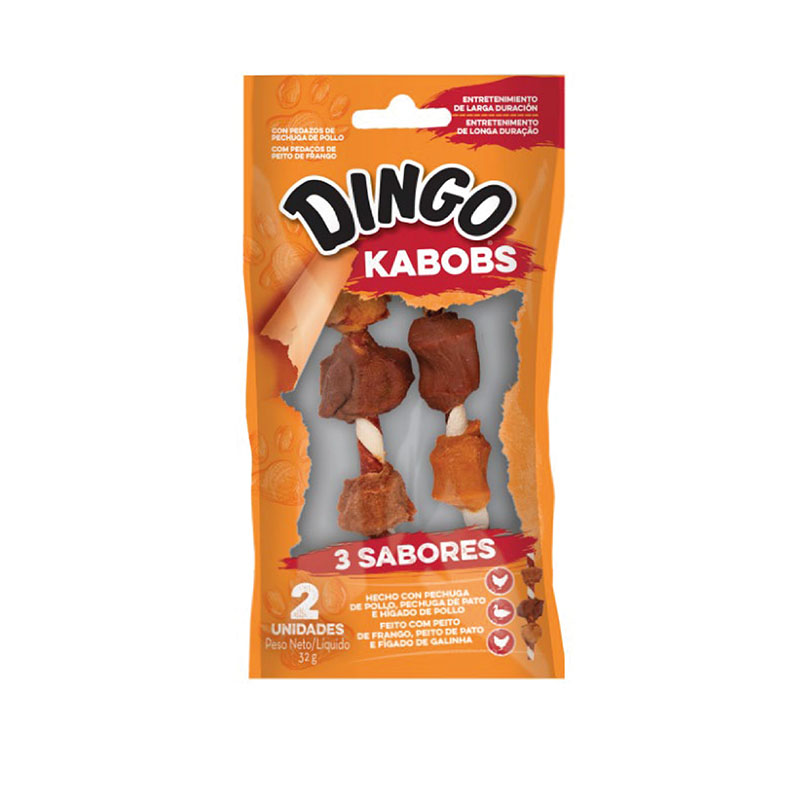 DINGO 3 SABORES KABOBS PAQ 2 UNIDADES 