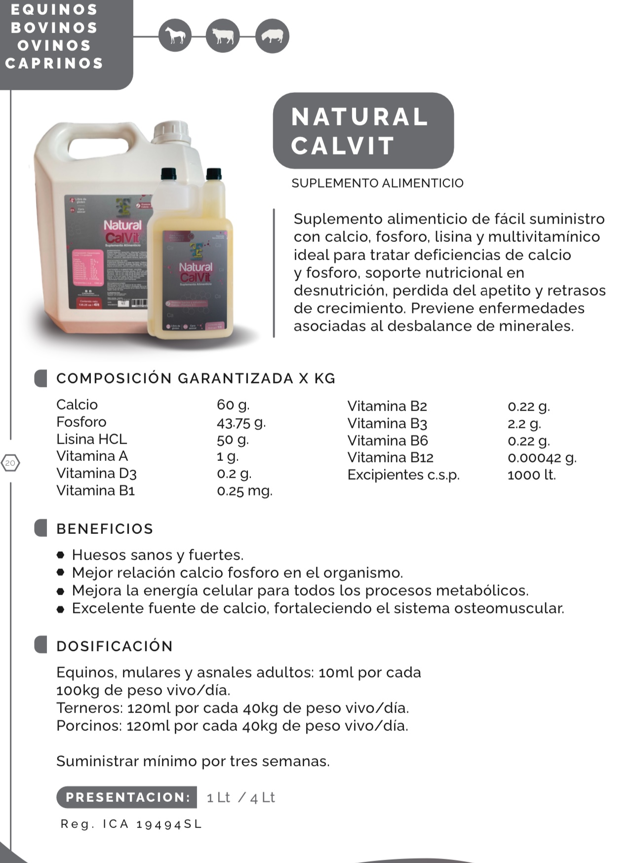 NATURAL CALVIT 120Ml MINIPIG