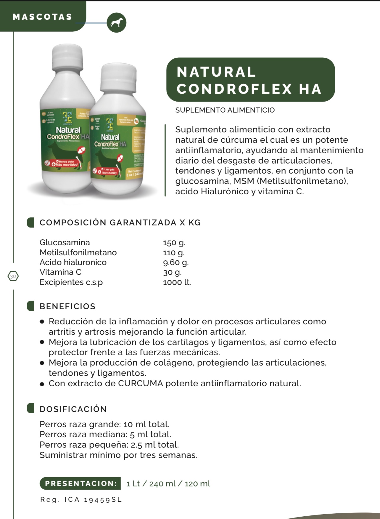 NATURAL CONDROFLEX HA 120mls