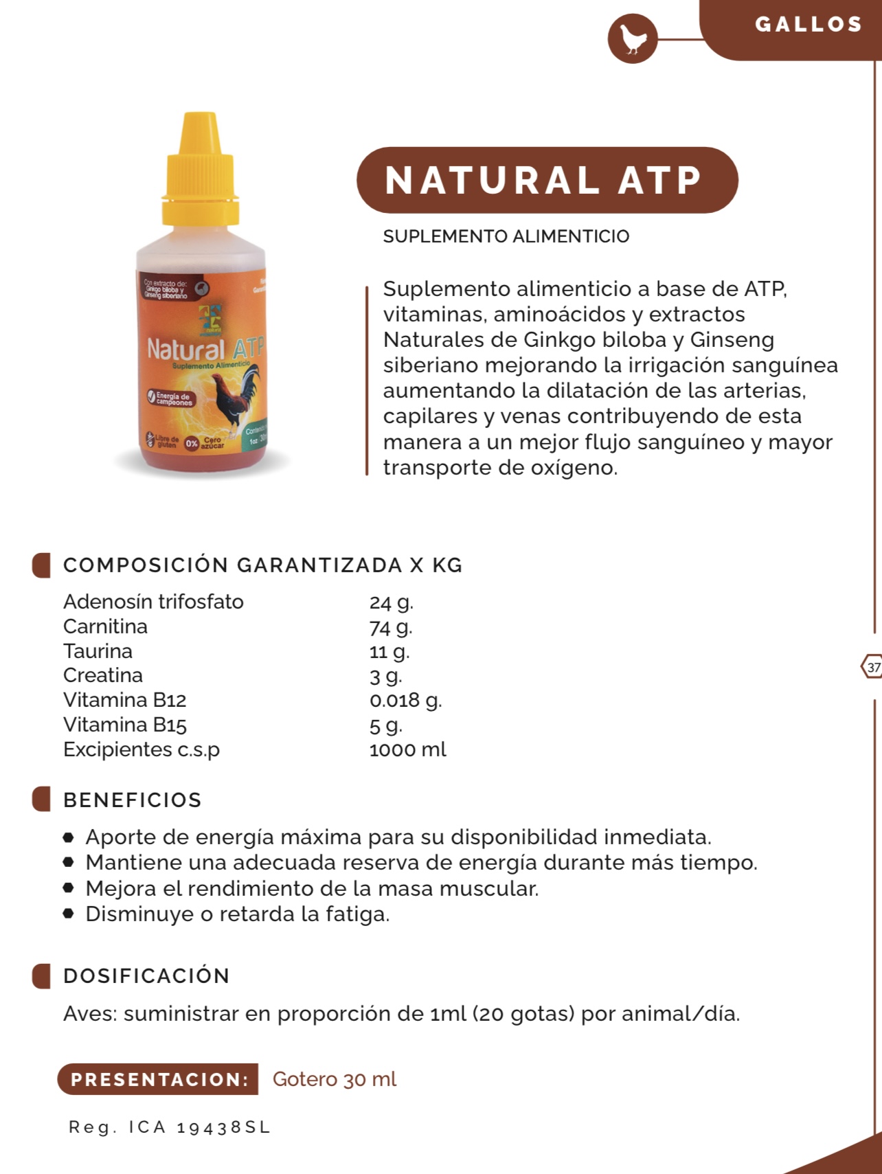 NATURAL ATP GALLOS 