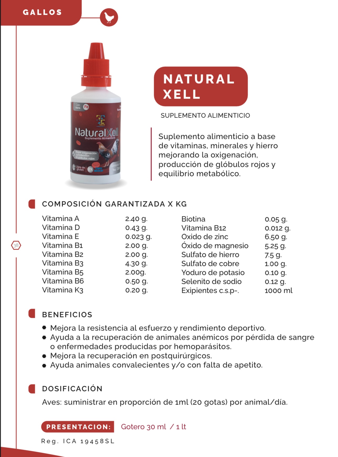 NATURAL XELL 30Ml GALLOS 