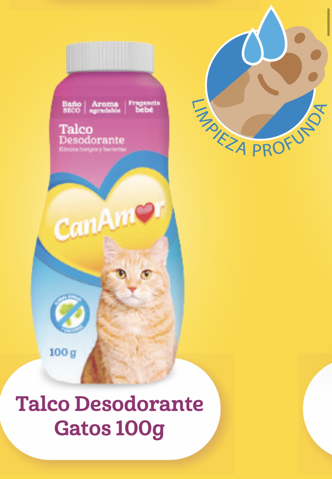 TALCO DESODORANTE CATS CAN AMOR