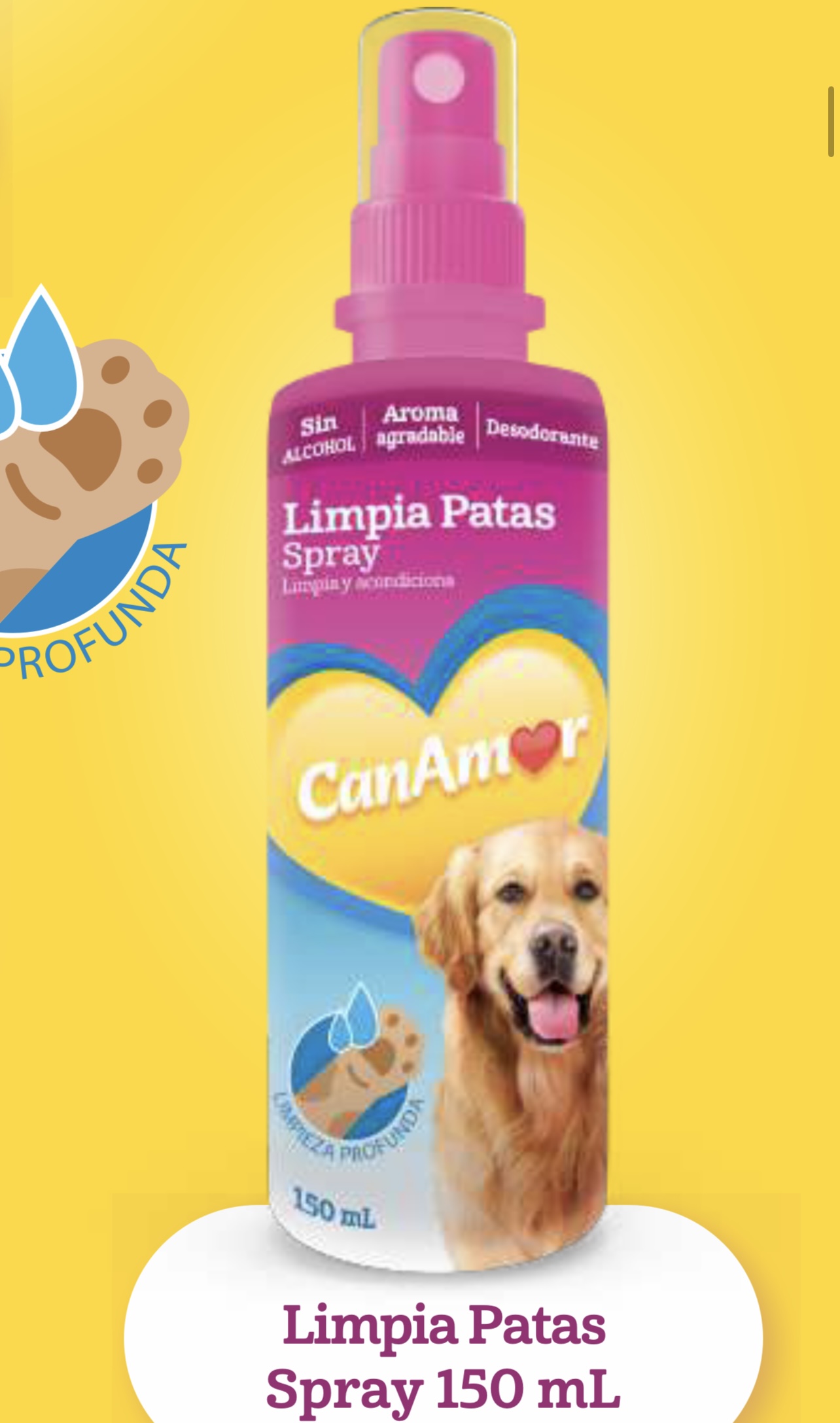 LIMPIA PATAS SPRAY CAN AMOR